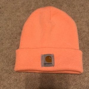 peach carhartt beanie